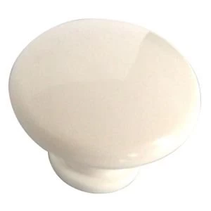 Image of BQ White Round Mushroom Knob Pack of 10