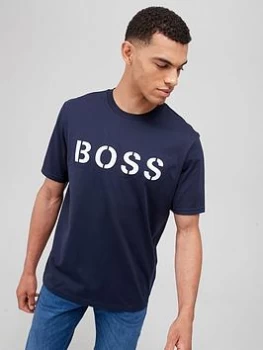 Image of Hugo Boss Tetry Logo T-Shirt Navy Size L Men