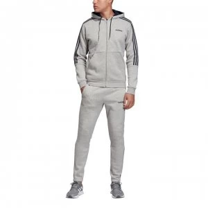 Image of adidas Mens Full Zip 3-Stripes Tracksuit - MedGrey/Navy