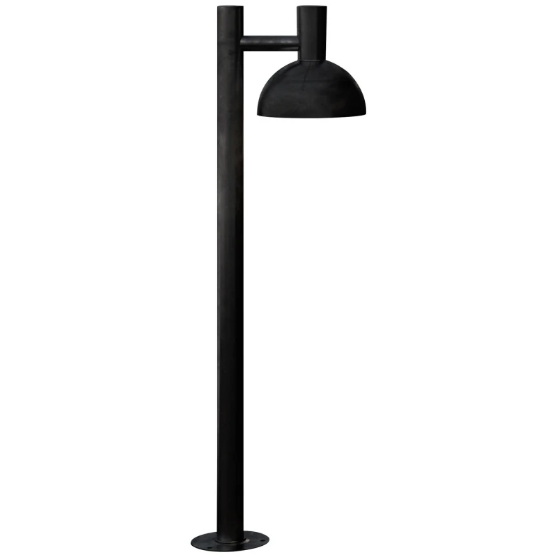 Image of Nordlux Arki Outdoor Garden Post Black Metal E27 1m - Mains Powered, IP54 Black Unisex