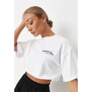Image of Missguided Towelling Tee Missguided - White