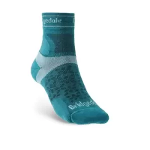 Image of Brigdedale TRAIL RUN Ultralight T2 Merino Sport 3/4 Crew Womens - Medium Teal