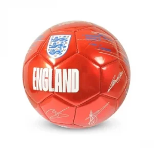 Image of England Metalic Red Signature Ball Size 5