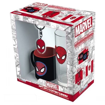 Image of MARVEL - Glass 29cl + Keyring + Mini Mug "Marvel Spider-man"