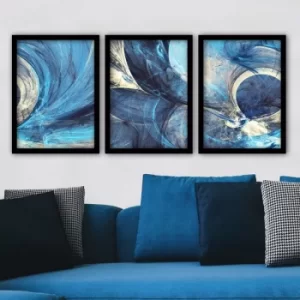 Image of 3SC112 Multicolor Decorative Framed Painting (3 Pieces)