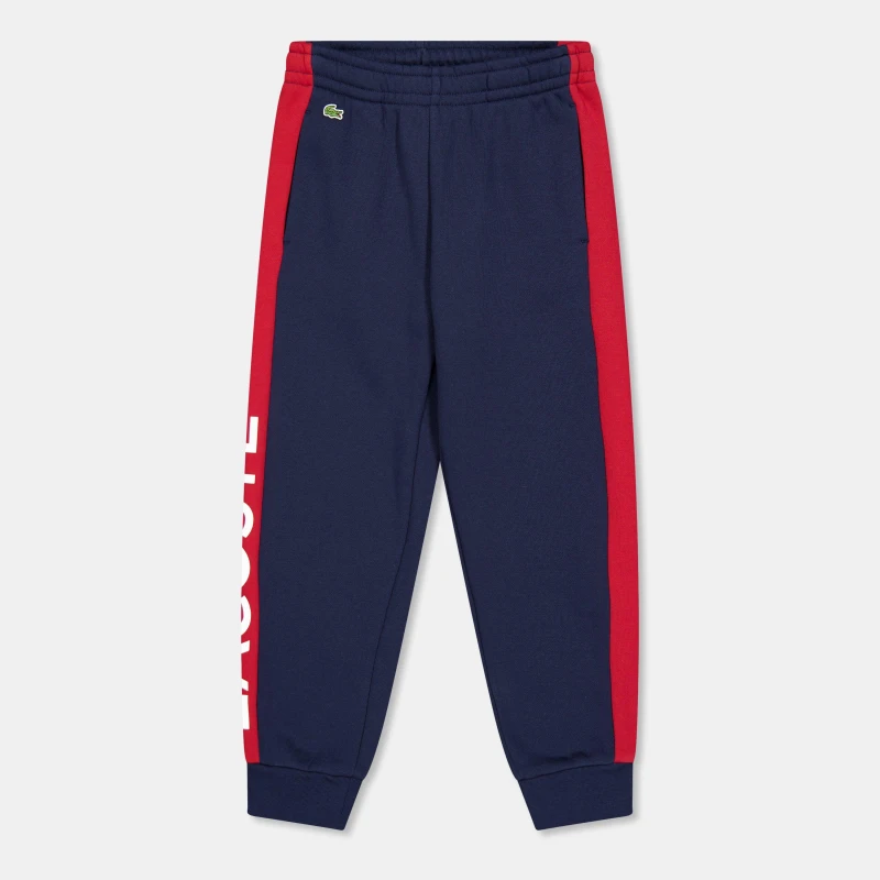 Image of Lacoste Colourblock Jogging Bottoms Navy Blue/Ora male 12 Years