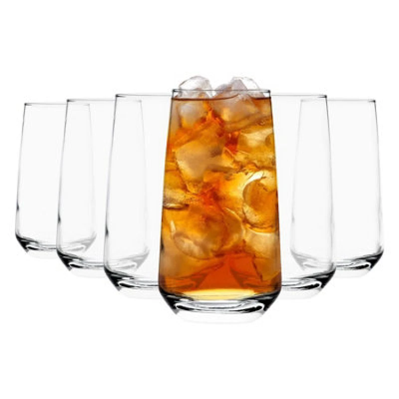 Image of LAV Lal Highball Glasses - 480ml - Clear - Pack of 6 Clear unisex