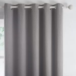 Image of Indiana Grey Eyelet Curtains Grey
