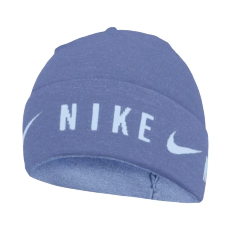 Image of Nike Mens U Knitted Dri-FIT Cuffed Beanie in Blue Blue Male One Size