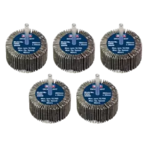 Image of Sealey Flap Wheel 60 X 30mm 6mm Shaft Assorted Grit - Pack of 5