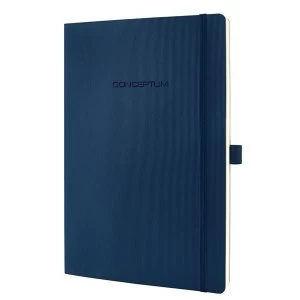Image of Sigel A4 Conceptum Notebook Soft Cover 80gsm Ruled and Numbered 194 Pages Midnight Blue