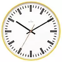 Image of Acctim Analog Clock Yellow 30 x 30 x 3.8 x 30 cm
