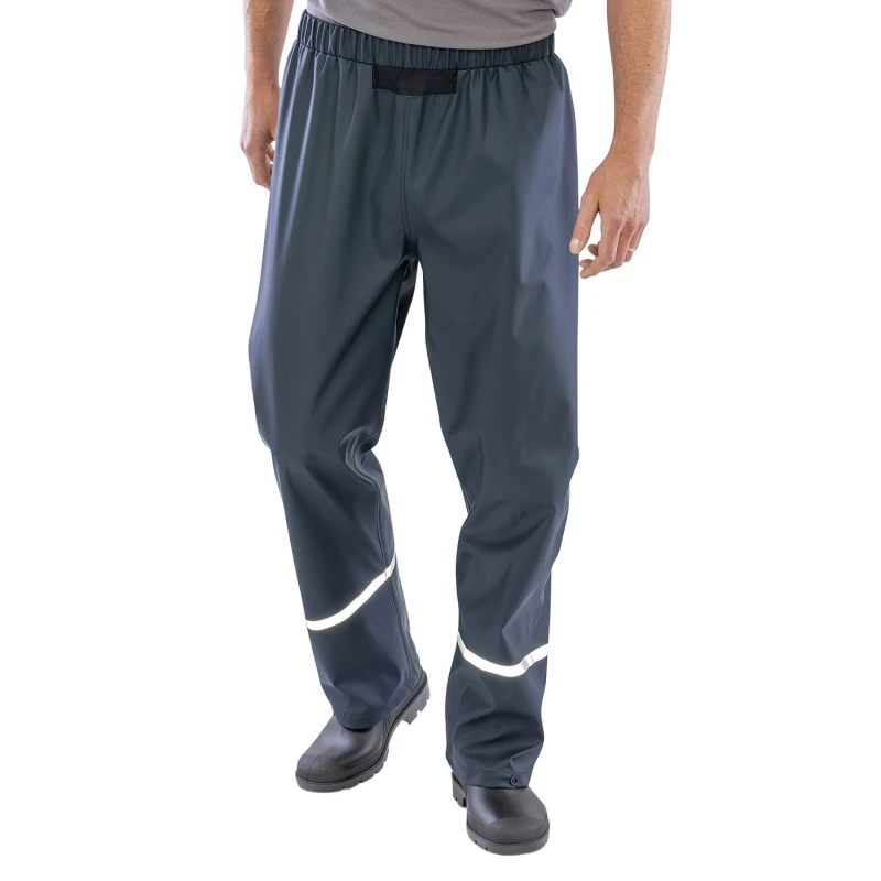 Image of Result Result Men Prism PU Waterproof Trousers in Navy Size: large Navy L Male 5063703751919