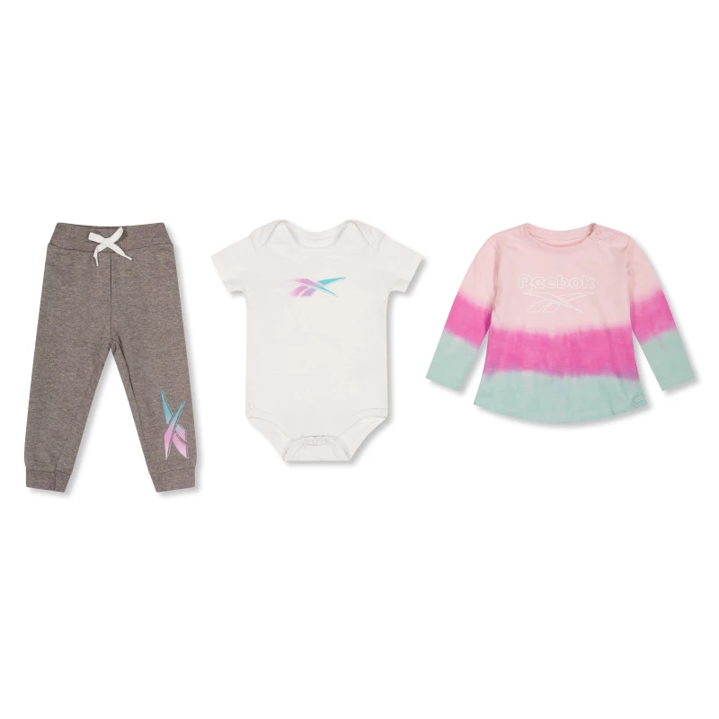 Image of Reebok Kids Top and Trouser Set Pink Ombre female 9-12 Mnth