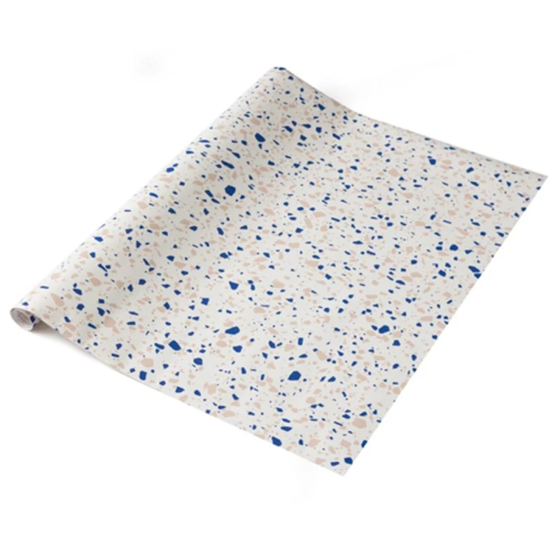 Image of D-C-Fix Terrazzo Blue Self Adhesive Vinyl Wrap Film Size: 675mm x 15000mm Multicolor Unisex 675mm x 15000mm
