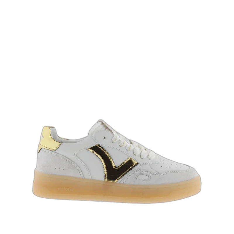 Image of Victoria Womens leather and suede effect trainers Victoria Seul Jaune Female 41