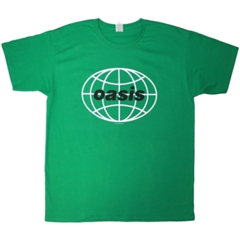 Image of Oasis Oasis Men 1998 World Tour - Mexico City T-Shirt in Green Size: large Green L Male 5063750839202