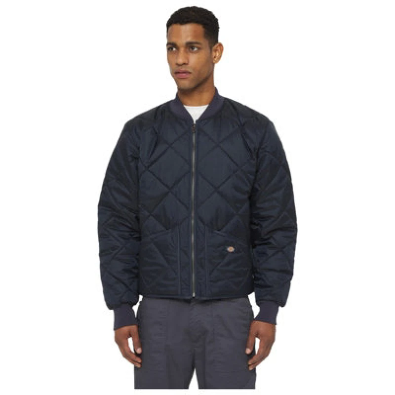 Image of Dickies Dickies Men Diamond Quilted Nylon Jacket in Navy Size: X-Large Navy XL Male 607645488783