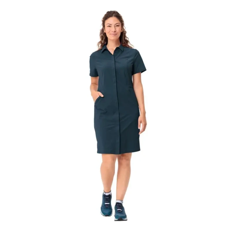Image of Shirt dress For Her VAUDE Farley Stretch Bleu Female 2XL