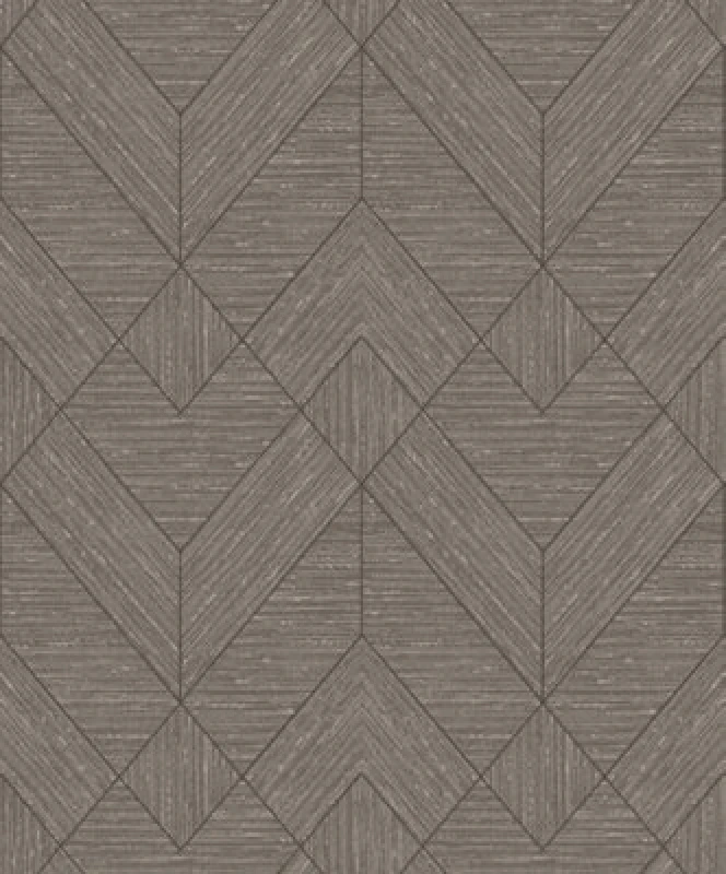 Image of Arthouse Wood Grain Geo Charcoal / Gold Wallpaper