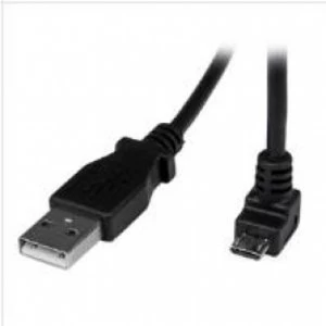 Image of StarTech 2m Micro USB Cable - A to Down Angle Micro B