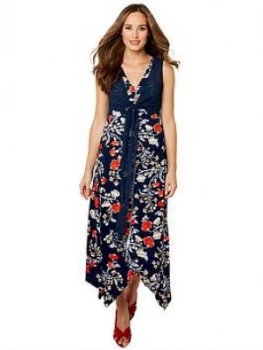 Image of Joe Browns Funky Free Dress - Navy Multi, Size 8, Women