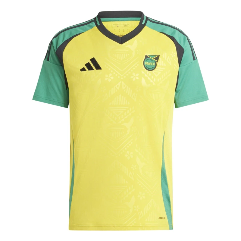 Image of adidas Jamaica Home Shirt 2024 Adults - Yellow Yellow S