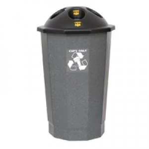 Image of Slingsby Black and Granite General Waste Bin Closed Flap 361032