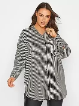 Image of Yours Oversized Boyfriend Shirt - Natural, Size 20, Women