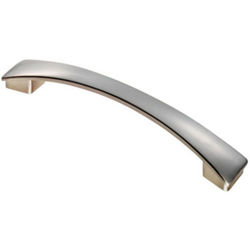 Image of Loops Curved Bow Pull Handle 183 x 26mm 160mm Fixing Centres Satin Nickel Metallics unisex