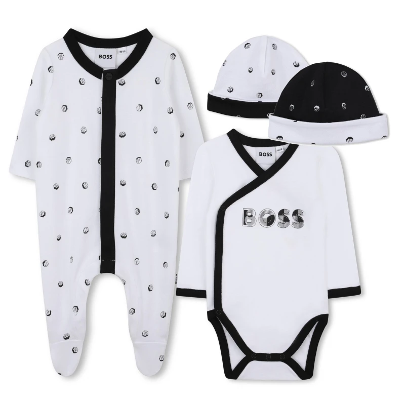 Image of Boss Kids Top and Trouser Pyjama Sets White male 6M