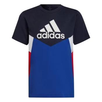Image of adidas CB Short Sleeve T Shirt Boys - Blue