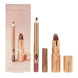 Image of Charlotte Tilbury Pillow Talk Lip Kit 2 Piece Gift Set: Lip Liner 0.8g - Lipstick 1.5g