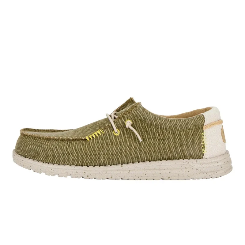 Image of Hey Dude Shoes Hey Dude Wally Coastline Jute Vert Unisex 40