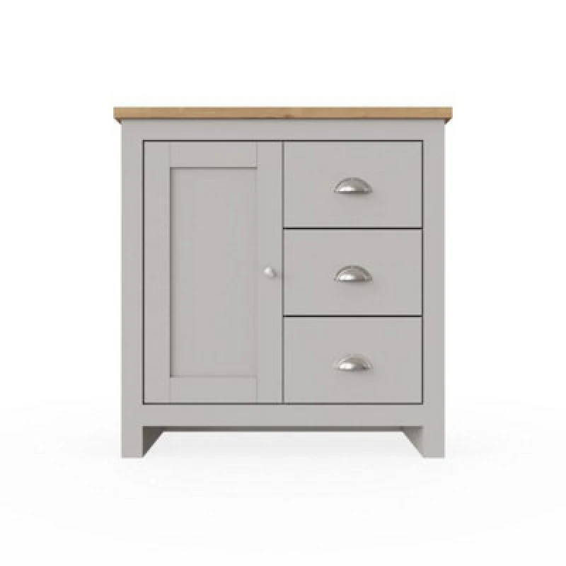 Image of Timber Art Design Lisbon 1 Door 3 Drawer Storage Cabinet Sideboard