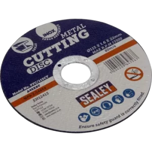 Image of Sealey Metal Cutting Disc 115mm 1.6mm Pack of 1