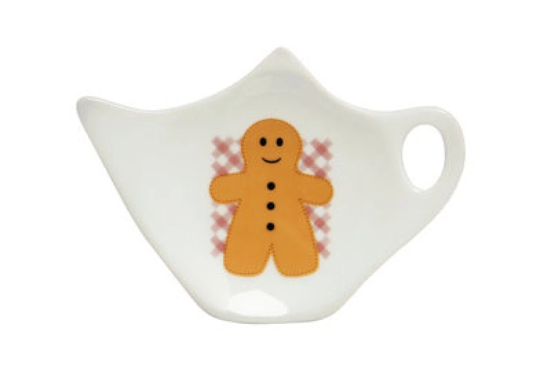 Image of Interiors by Premier Gingerbread Man Teabag Tidy White