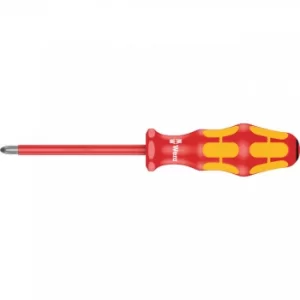 Image of Wera Kraftform 165I VDE Insulated Pozi Screwdriver PZ2 100mm