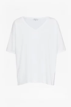 Image of Great Plains Blair Broidery Knit V Neck Jumper Optic White