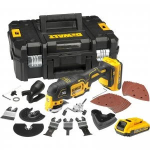 Image of DEWALT DCS355 18v XR Cordless Oscillating Multi Tool 2 x 2ah Li-ion Charger Case & Accessories