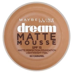Image of Maybelline Dream Matte Mousse Foundation 60 Caramel 10ml Brown