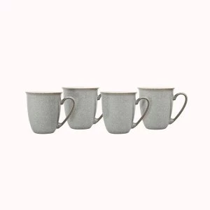 Image of Denby Elements Light Grey 4 Piece Coffee Beaker Mug Set