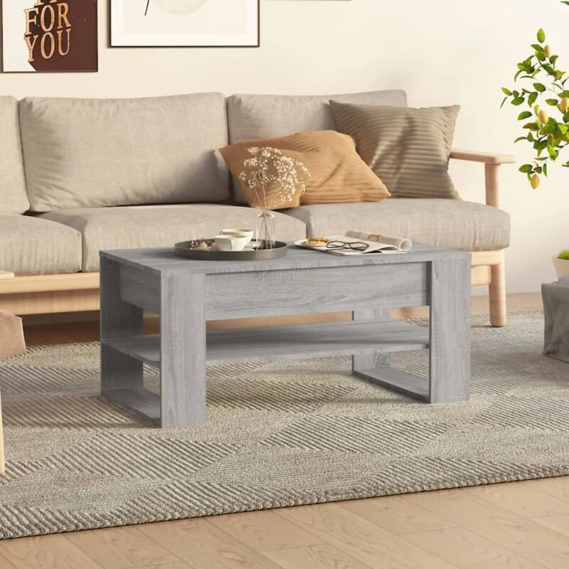 Image of VIDAXL Coffee Table Grey Sonoma 102x55x45cm Engineered Wood Vidaxl 8720286967270
