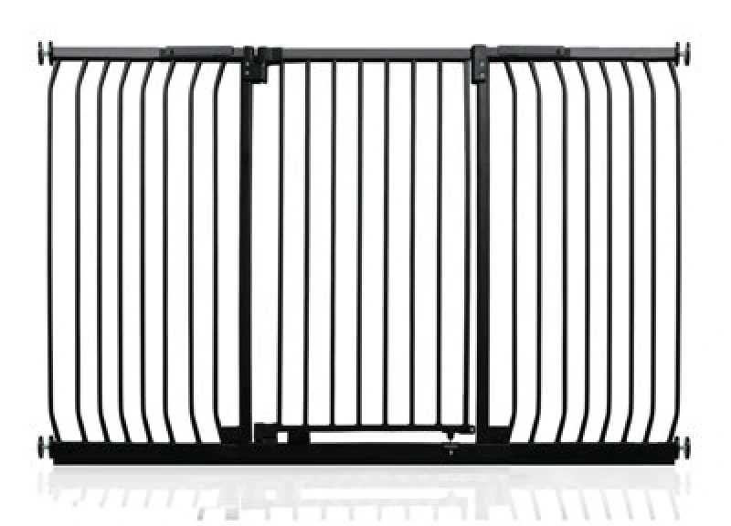 Image of Safetots Extra Tall Elite Safety Gate, 179Cm - 188Cm, Matt Black, Extra Tall 96.8Cm In Height, Pressure Fit Stair Gate