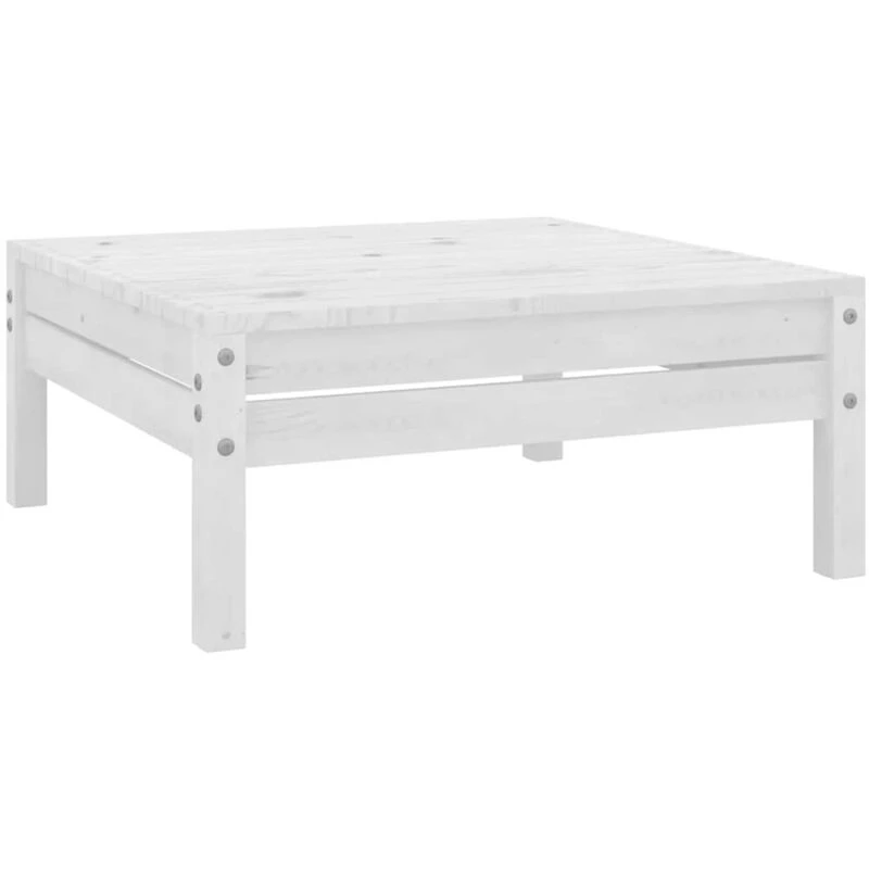 Image of VIDAXL Garden Footstool White Solid Pinewood Vidaxl 8720286658925