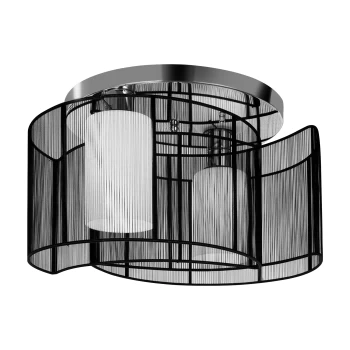 Image of HOMCOM Modern Design Mini Style Flush Mount Ceiling Light Mount with Flush Metal Finish Chandelier for Hallway, Dining Room, Living Room AOSOM UK