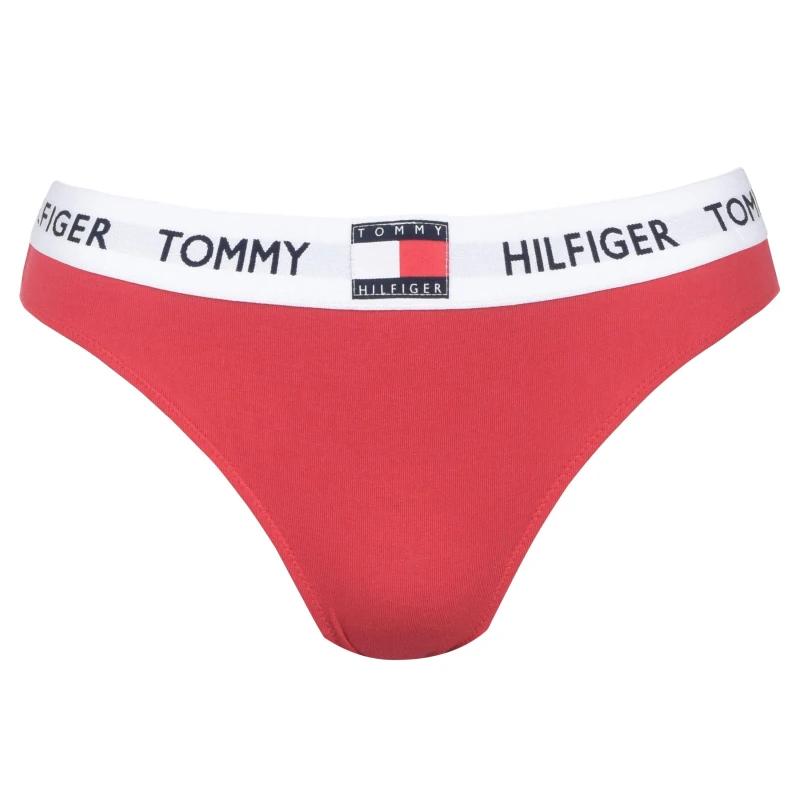 Image of Tommy Hilfiger 85 Cotton Bikini Briefs - Red Red 10