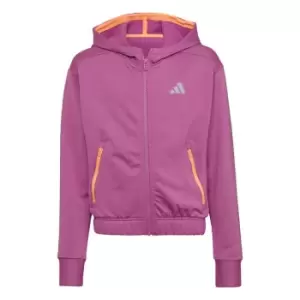 Image of adidas COLD. RDY Sport Icons Training Loose Full-Zip Hoodi - Semi Pulse Lilac / Beam Orange