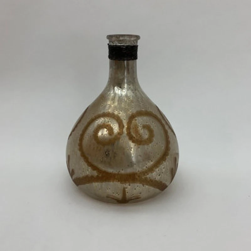 Image of Minster 9" Decorative Vase - Antique Silver Glass - L17 X W17 X H23 Cm