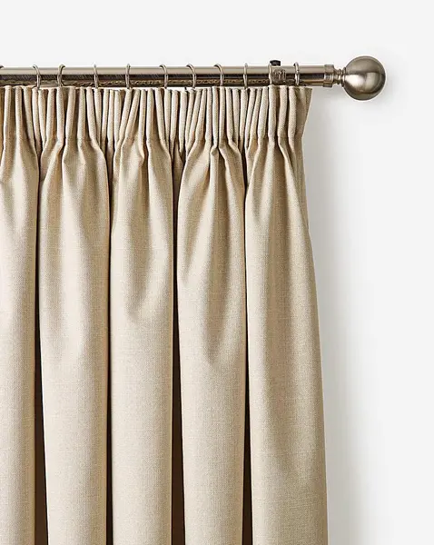 Image of JD Williams Harvard Woven Curtain Natural 229 x 183cm OH14431